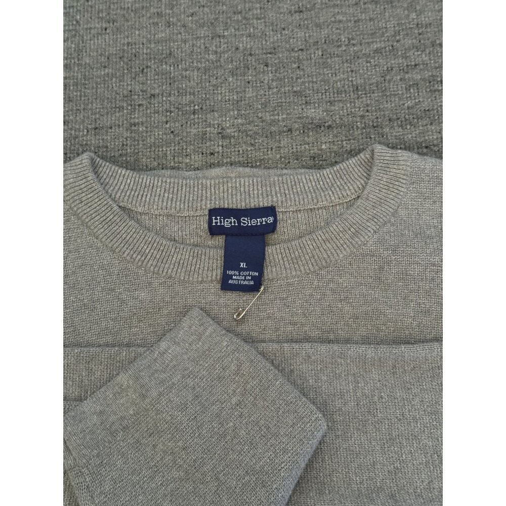 High Sierra Crew Neck Men's Sweaters Gray 100% Cotton Size XL Made in Australia - Picture 10 of 10